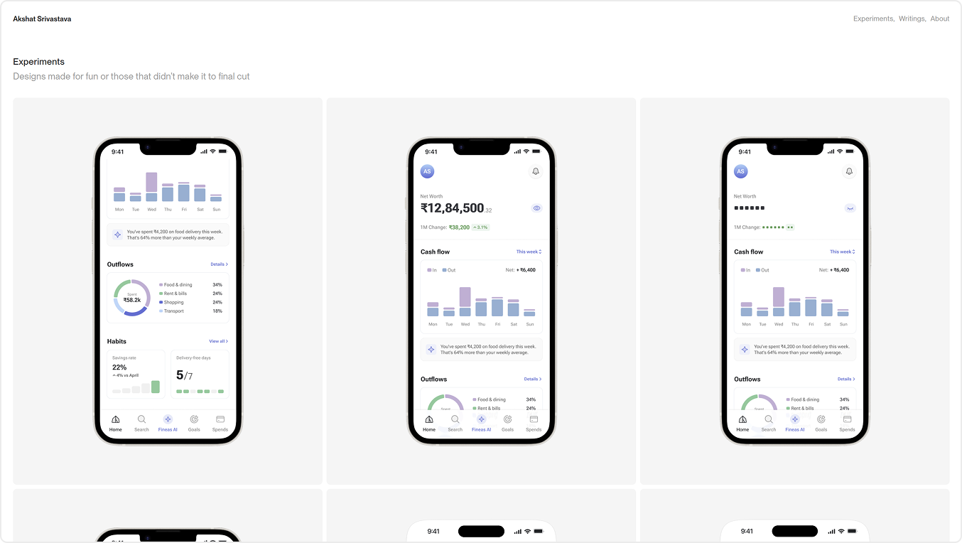 Akshat’s Portfolio Website — screen 3